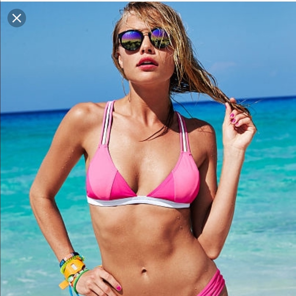 VS PINK Colorblock Strappy Triangle Top